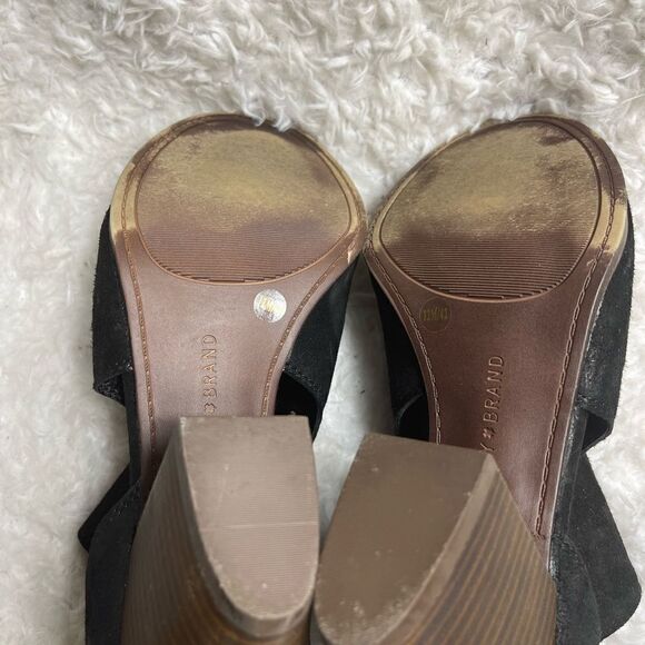 Lucky Brand OONA leather suede Black pump open toe adjustable side buckl… - Picture 12 of 12
